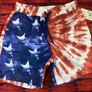 U.S. Surf Club Trunks sz Small USA Flag NWT